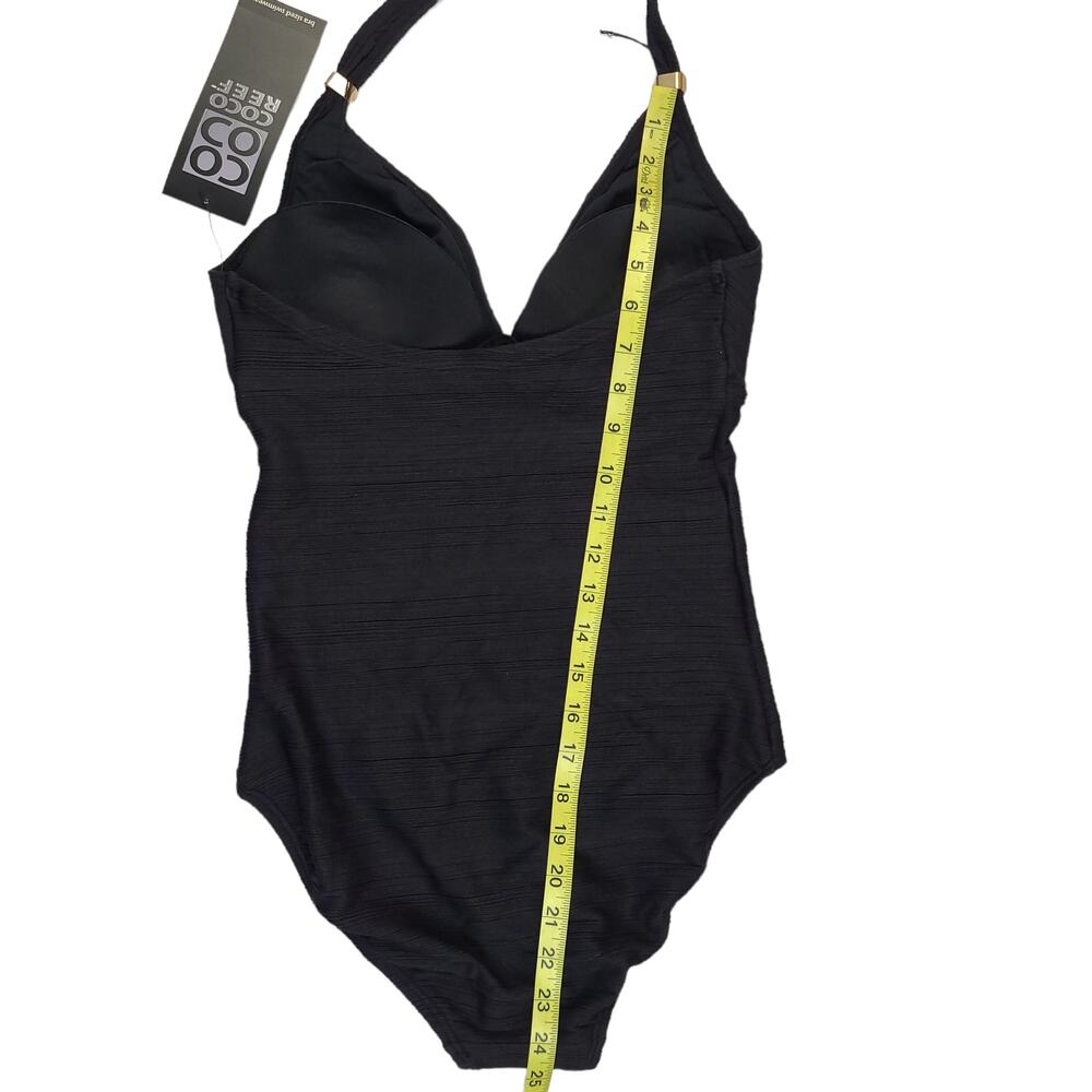 Coco Reef Perfection Fit One Piece Swimsuit Bathing Suit 32C Black Halter - Picture 5 of 5